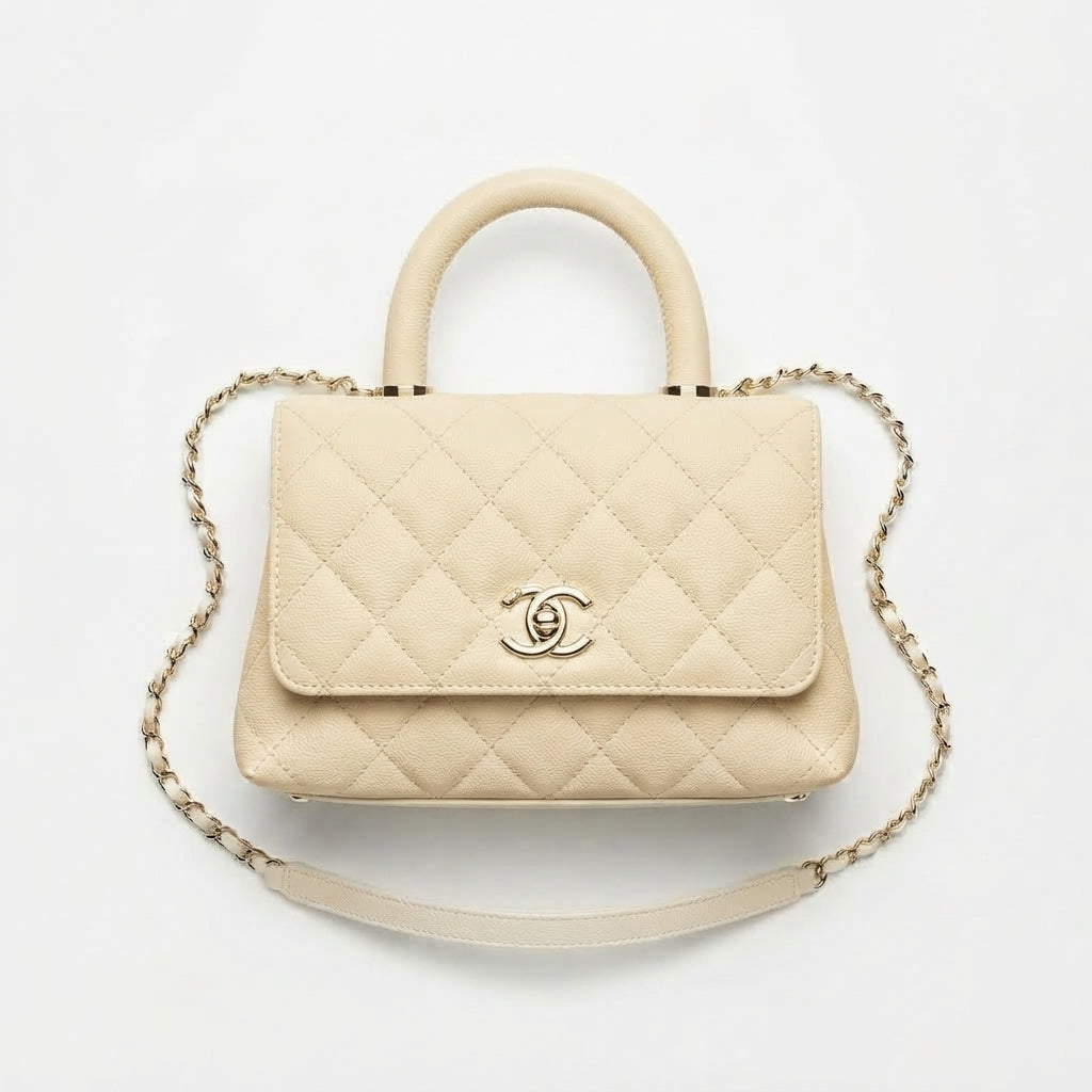 Chanel Coco Handle Caviar Leather Bag