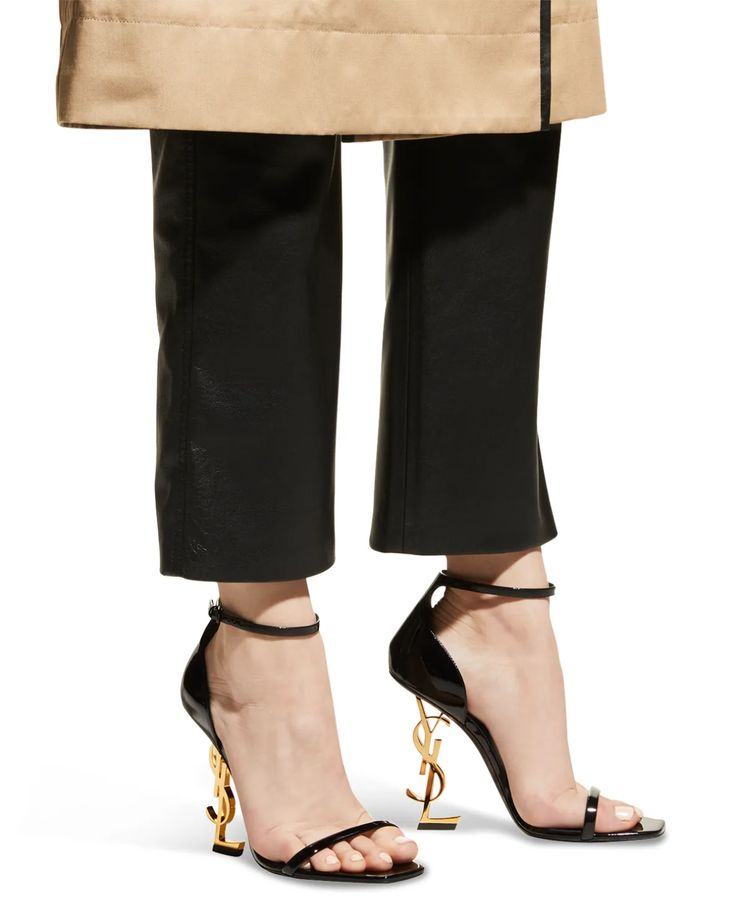 Saint Laurent Opyum Ankle-Strap Sandals