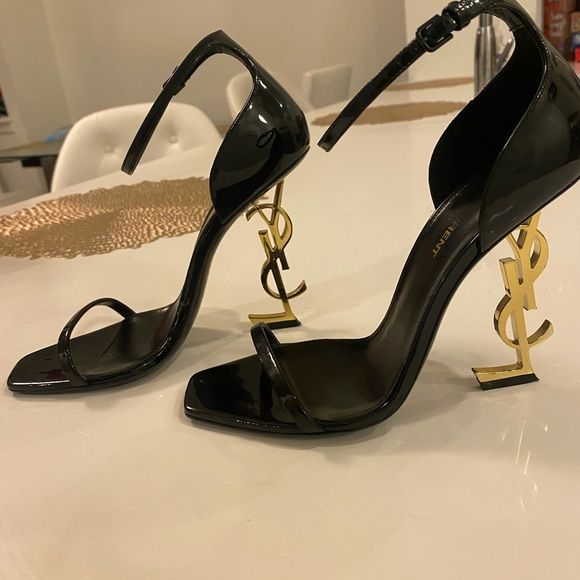 Saint Laurent Opyum Ankle-Strap Sandals