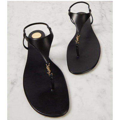 Saint Laurent Cassandra Flat Sandals