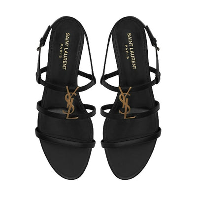 Saint Laurent Cassandra Multi-Strap Flat Sandals