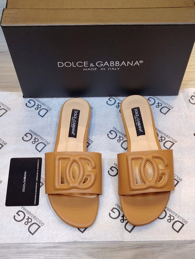 Dolce & Gabbana DG Pop Leather Slide