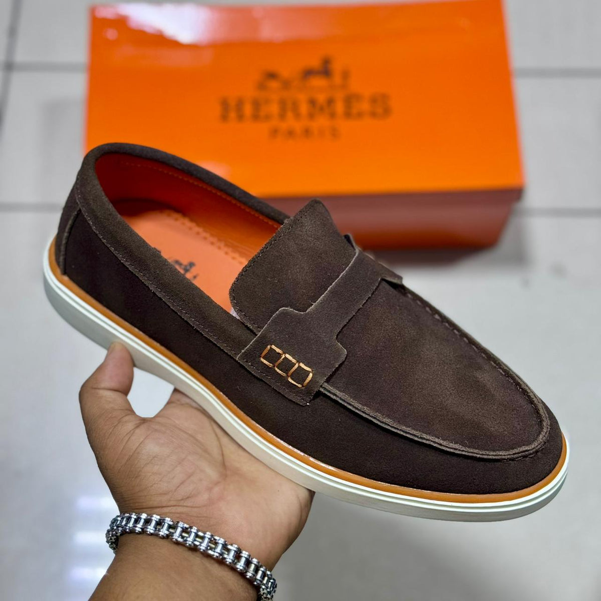 Hermès Low Loafer in Suede