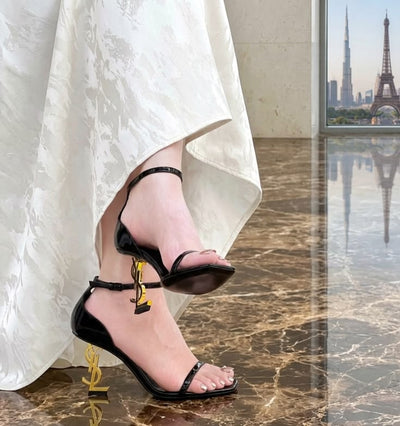 Saint Laurent Opyum Ankle-Strap Sandals