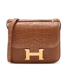 Hermès Ficelle/Miel Matte Alligator Constance 24 with Gold Hardware