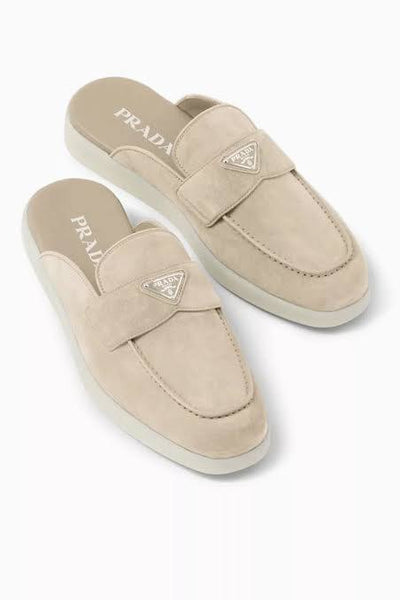Prada Suede Loafer Mules