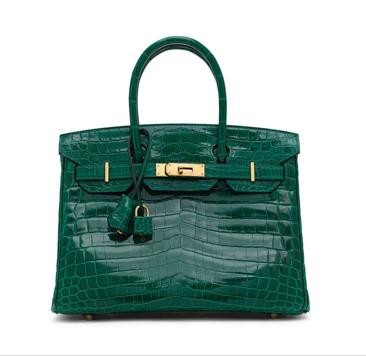 Hermès Vert Émeraude Shiny Porosus Crocodile Birkin